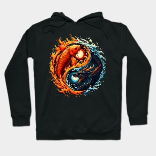 Koi and dragon Hoodie